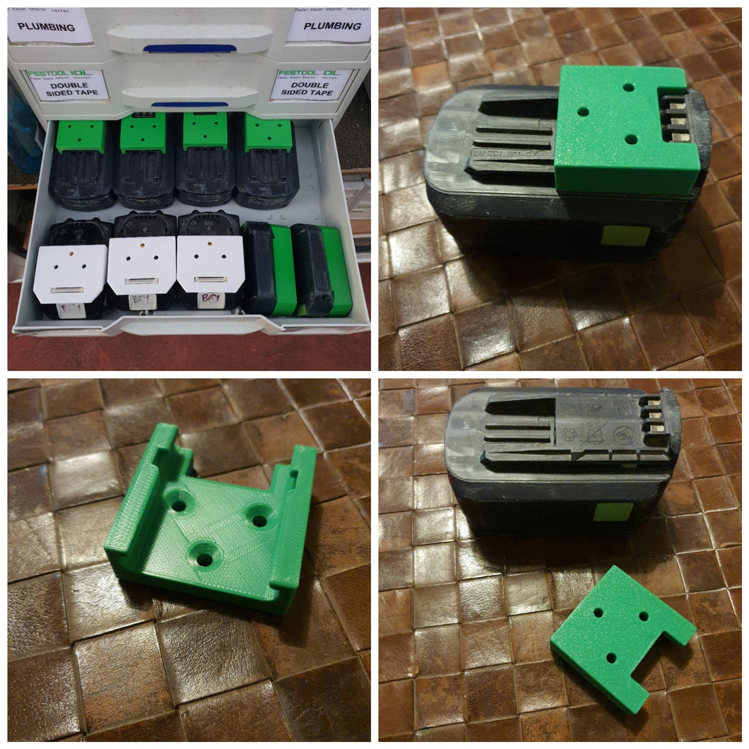 4 x Festool 18v Battery Holder Mount 3D printed