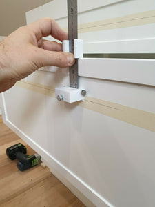 Shaker door Handle jig toledo Ruler 300mm Festool kitchen installation